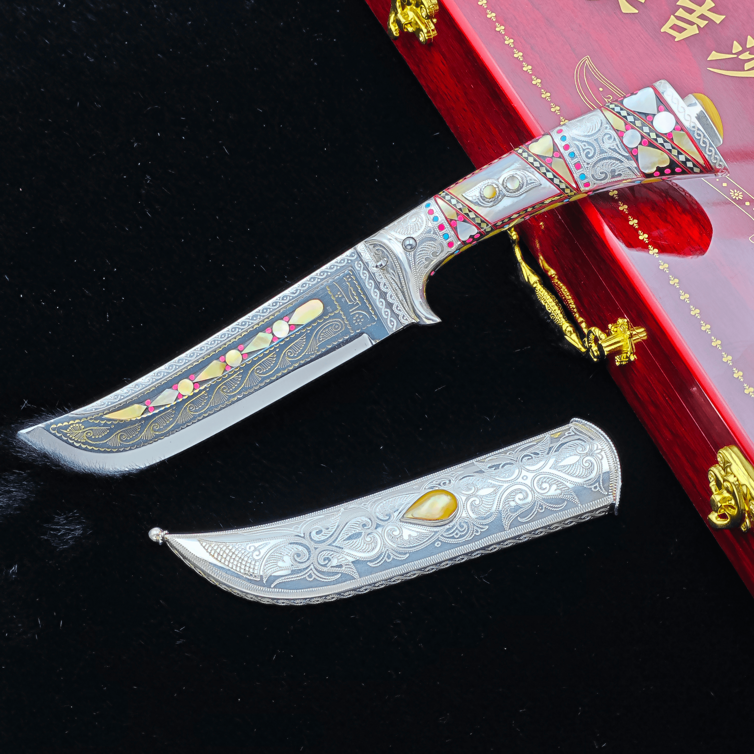 苏莱曼大师侧接钢马蹄银刀鞘